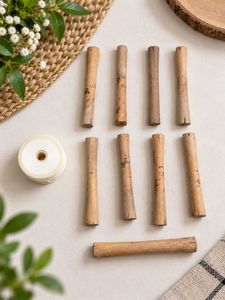Vintage Wooden Hair Curlers Set