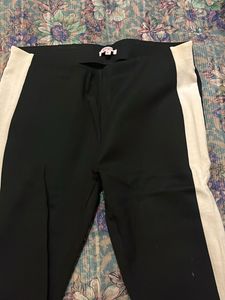 Black &amp; White Striped Pants