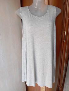 Grey Sleeveless Casual Top