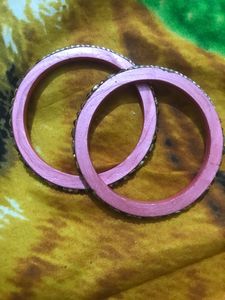 Pink Lakh bangles Big Size