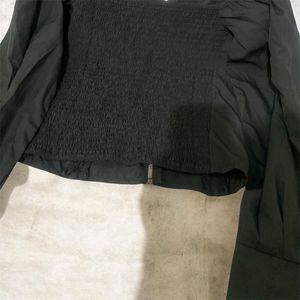 Chic Off-Shoulder Zip Front Top