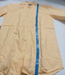 Hamercoop Men's Mandarin Collar Textured Shirt