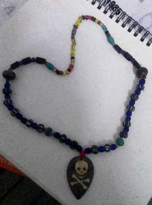 Skull Pendant Beaded Necklace