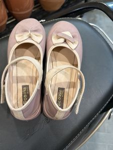Cute Scocizia Kids Pink Bow Shoes