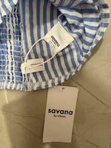 Lace trimmed halter top, Savana, S, new