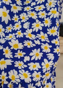 Daisy Print Smocked Dress