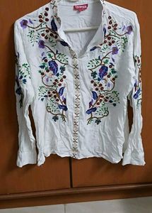 Embroidered Floral Top - L/XL Size
