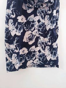 Navy Floral Print Plazo for women size XXL