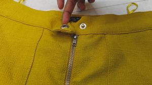 Chic Yellow Mini Skirt with Zipper Detail