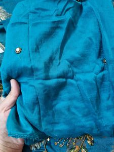 Elegant Teal Embroidered Kurti Set