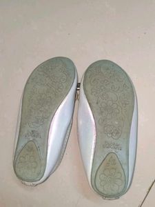 Bata White Ballet Flats with Bow