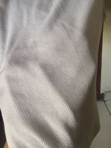 2 White Ribbed Square Neck T-Shirt