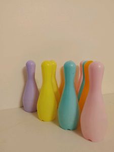 Plastic Bowling Pins and Balls Toy Set