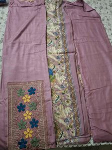 Unstitched Embroidered Kurta Set with Dupatta
