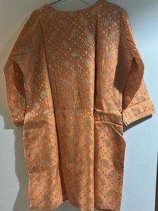 Orange Paisley Kurta set