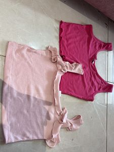 Ribbed Crop Tops - Set of 2