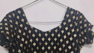 Elegant Black &amp; Gold Kurta