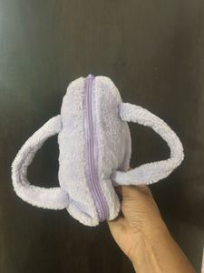 Cute Purple Faux Fur Pouch