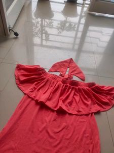 Unused Peach Off Shoulder Top