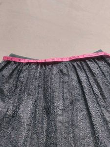 Elegant Grey Lace Skirt