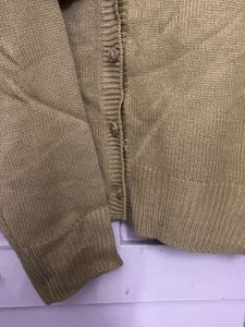 Olive Green Button-Up Cardigan