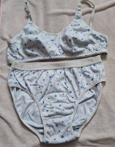 Cute Floral Print Bra & Panty Set