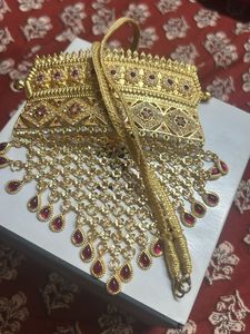 Exquisite Gold Plated choker with Red Stones