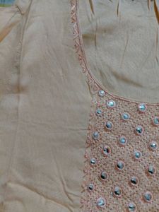 Light Peach Cotton Kurta
