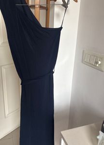 H&amp;M Elegant Navy Blue One-Shoulder