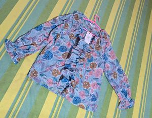Blue Floral Top