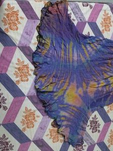 Boho Watercolor Print Midi Skirt