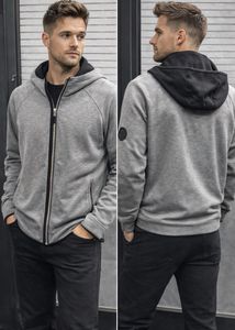 Men's Grey Zip-Up Hoodie