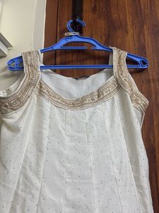 Elegant White Embellished Ethnic Gown