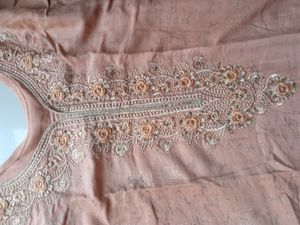 Elegant Peach Embroidered Kurta Set