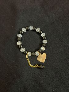 Heart Charm Beaded Bracelet