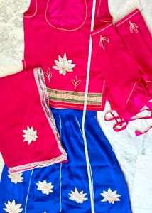 #राजपूती पोशाक (हाफ प्योर )in Royal Blue कलर