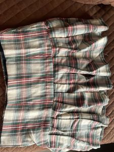 Plaid Pleated Mini Skirt