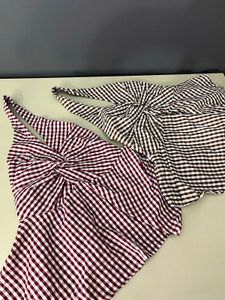 2 pc Chic Gingham Twist Front Top