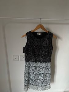 Vintage Metallic Tiered Mini DRESS