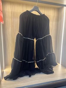 Elegant Black Tiered Skirt