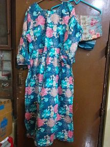 Floral Print Kurta Set with Dupatta