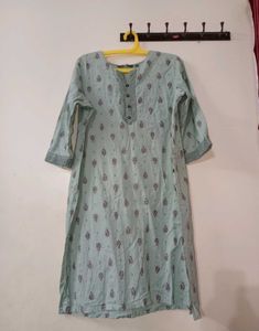 Mint Green Printed Kurti – XXL