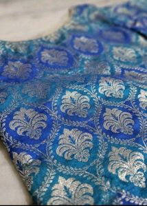 New Stunning Blue Brocade Kurta