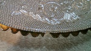 Decorative Glass Plate with Bird Design