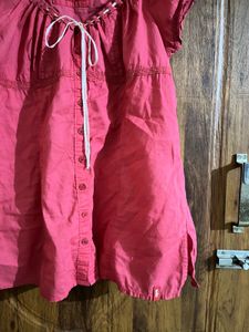 Pink edc cottage core baby doll shirt