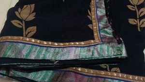 Elegant multi colour Saree with Floral Print