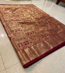 Pure silk saree replica elegant Red & Gold