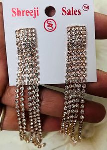 Party wear golden earrings