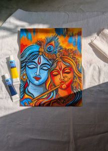 Handmade Radha Krishna Painting