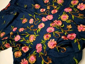 Alena Navy Blue Kurta With Jacket